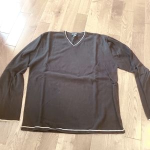 Guess jeans extra large black V neck sweater